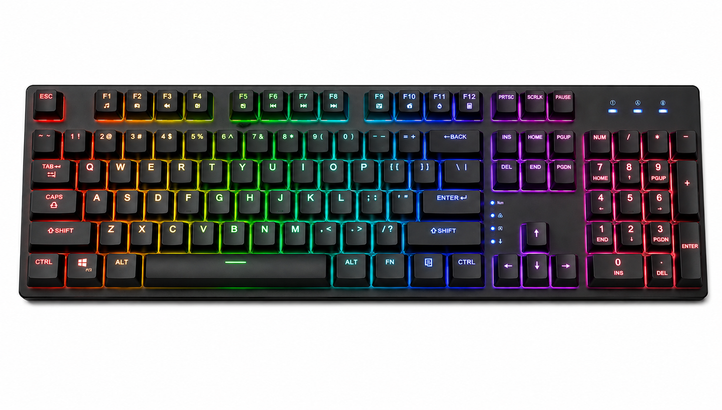 WIRELESS TRI MODE MECHANICAL RGB KEYBOARD (RED SWITCHES)