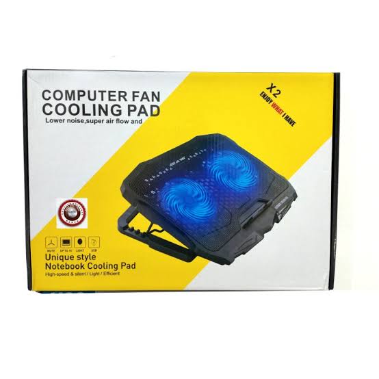 X2 Double Cooling Fan Stand For Laptop Tab
