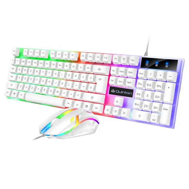 Quinton RGB Keyboard Mouse Combo White