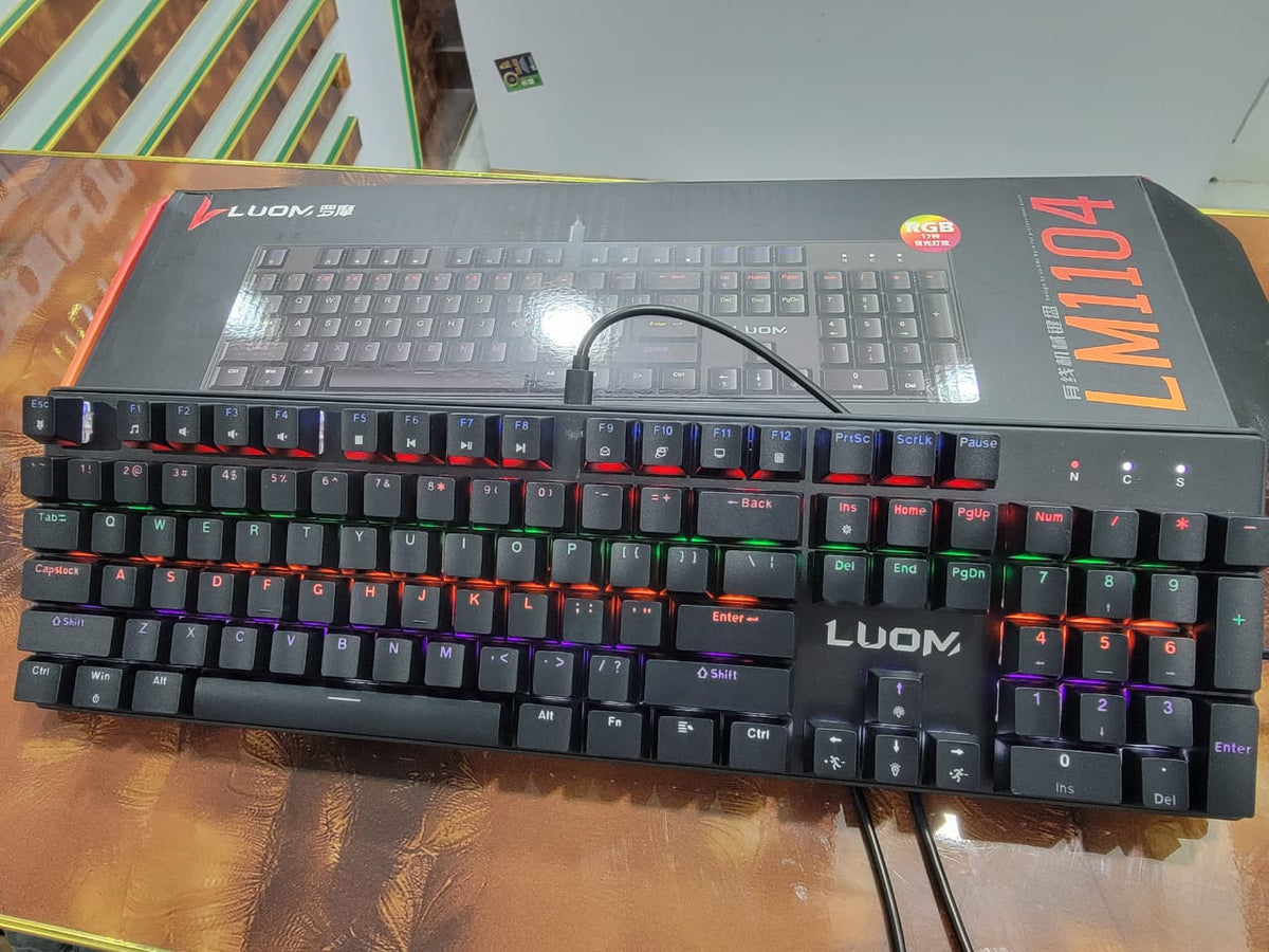 LUOM MECHANICAL WIRED GAMING KEYBOARD (BLUE SWITCHES)