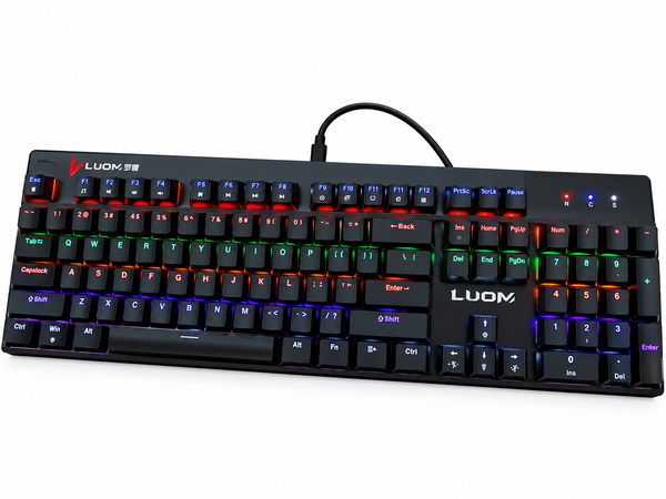 LUOM MECHANICAL WIRED GAMING KEYBOARD (BLUE SWITCHES)