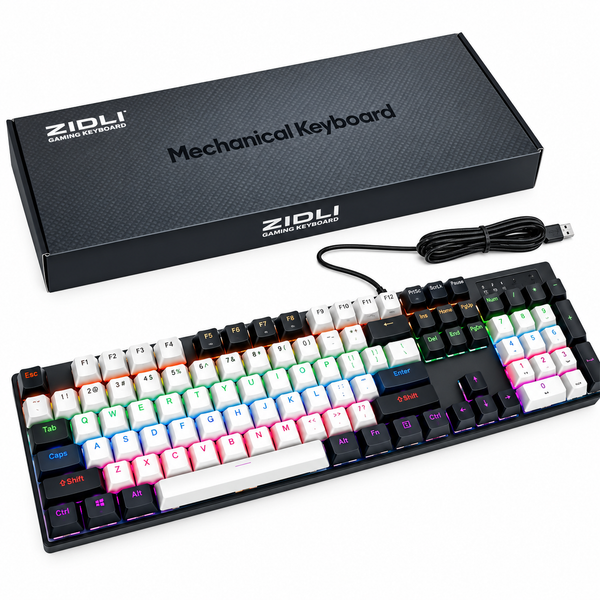 ZIDLI MECHANICAL WIRED GAMING KEYBOARD (Blue Switches)