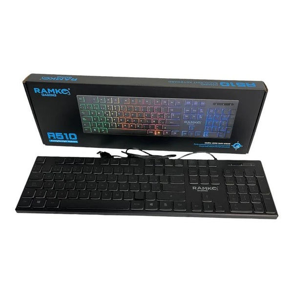 RAMKO R510 RGB Gaming Keyboard – Silent & Soft Keys, Backlight Design